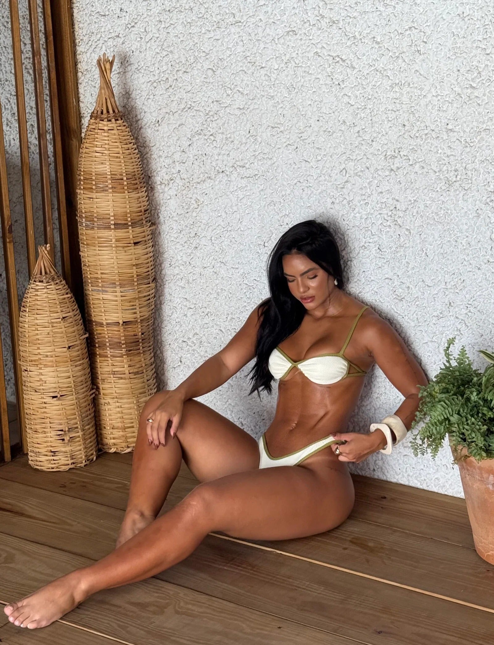 Biquíni Camila Off White/Pistache